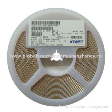 Kemet SMD Tantalum Capacitors, T491B475K016AT, 4.7UF 16V 10% 1411, B Case